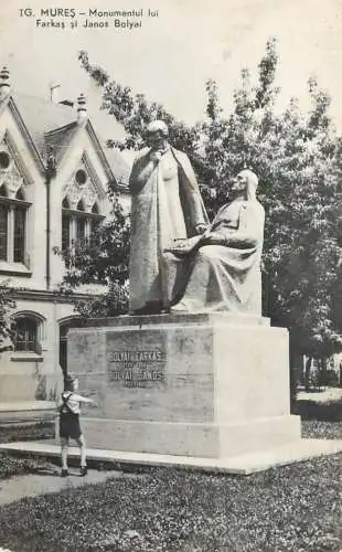 Postcard Romania Targu Mures monumentul Bolyai