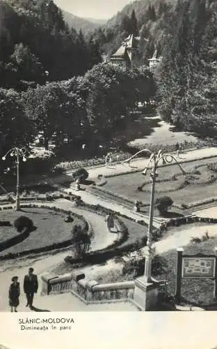 Postcard Romania Slanic Moldova parc
