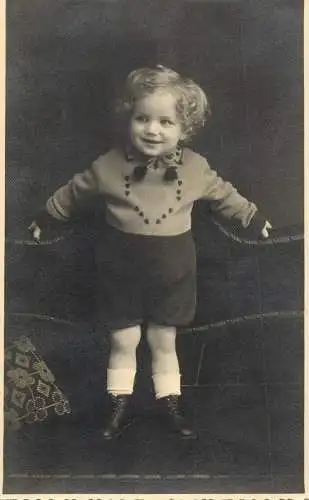 Children portraits vintage souvenir photo postcard