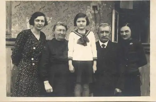 Social history family souvenir group photo postcard