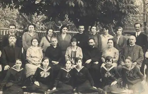 Social history group photo postcard