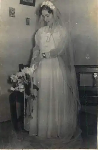 Marriage souvenir wedding photo bride Romania 1960