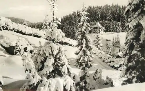 Postcard Hungary Kellemes karacsonyi unnepeket winter landscape