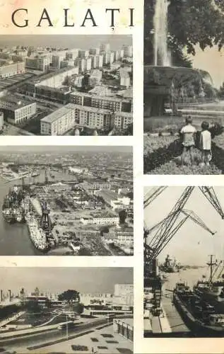 Postcard Romania Galati santier