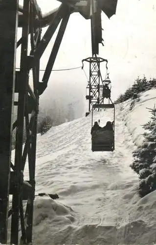Postcard Romania Poiana Brasov teleferic