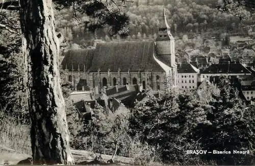 Postcard Romania Brasov Biserica Neagra