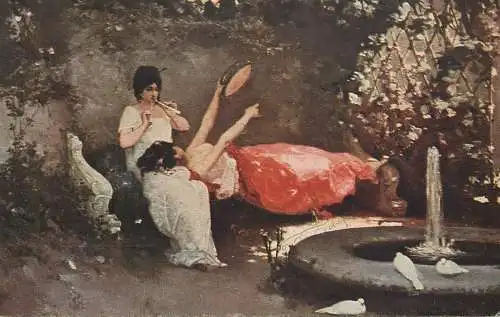 Fine art postcard painting W. Kalmkhchik dust