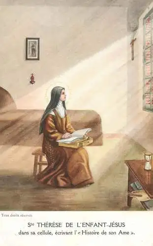 Fine art postcard painting Ste Therese de l'Enfants Jesus