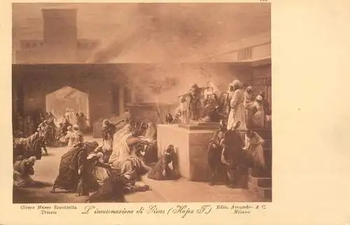 Fine art postcard painting Civivo museo revoltella Trieste l'incoronazione de Gioas