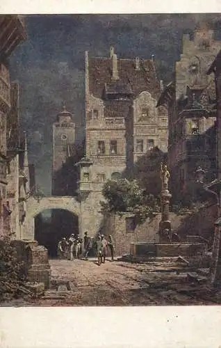 Fine art postcard painting Spitzweg Zastavenieko serenade