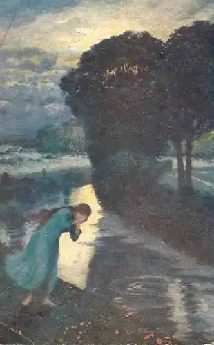 Fine art postcard painting K.O.Belawski Desespere