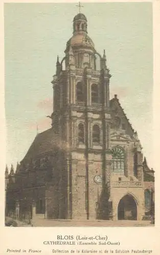 Postcard France Blois cathedrale
