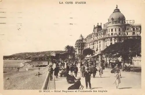 Postcard France Nice Hotel Negresco