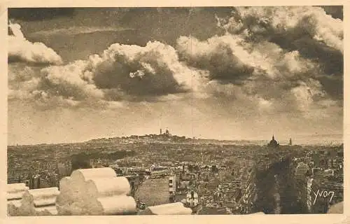 Postcard France Paris Montmartre rooftop view