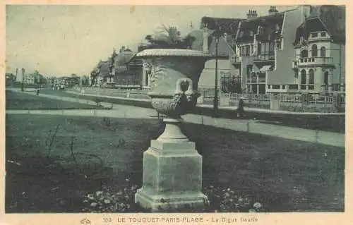 Postcard France le Touquet Paris Plage la digue fleurie
