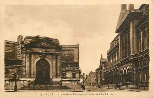 Postcard France Lille bibliotheque universitaire