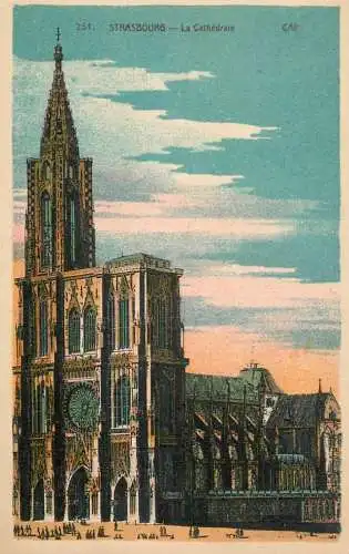 Postcard France Strasbourg la cathedrale