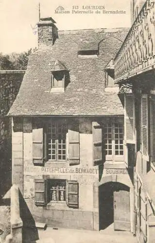 Postcard France Lourdes Maison Paternelle de Bernadette