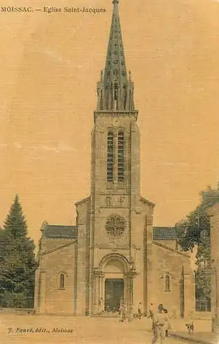 Postcard France Moissac eglise Saint Jacques