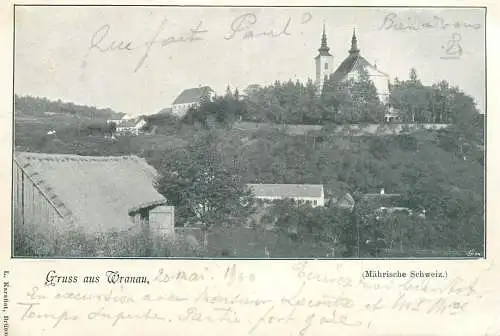 Vranov u Brna Gruss aus Wranau 1900