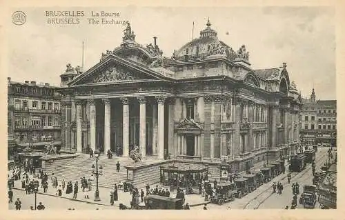 Postcard Belgium Bruxelles the exchange