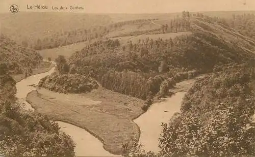 Postcard Belgium le Herou les deux Ourthes