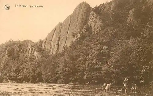 Postcard Belgium le Herou les Rochers