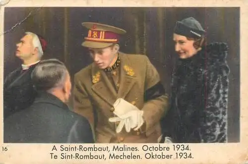 Postcard Belgium A Saint Rombaut Malines 1934