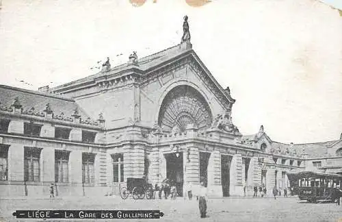 Postcard Belgium Liege gare des Guillemins