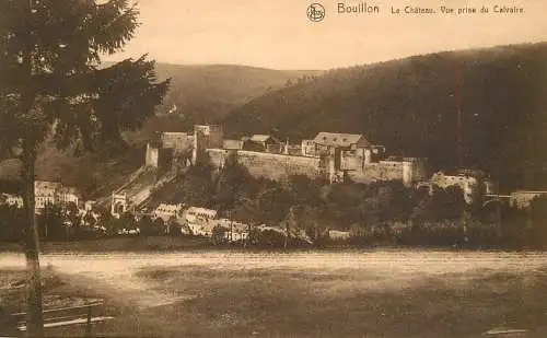 Postcard Belgium Bouillon castle