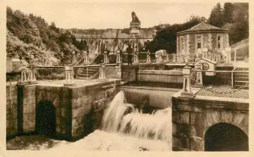 Postcard Belgium Gileppe dam the filter