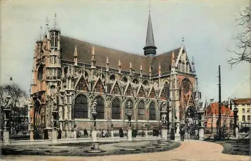 Postcard Belgium Bruxelles eglise Notre Dame au Sablon
