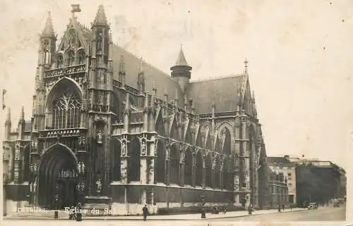 Postcard Belgium Bruxelles eglise du Sablon