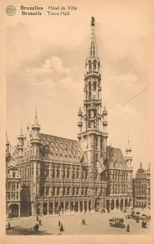Postcard Belgium Bruxelles town hall
