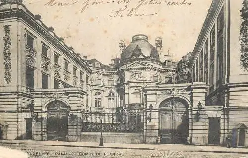 Postcard Belgium Bruxelles palais du Comte de Flandre