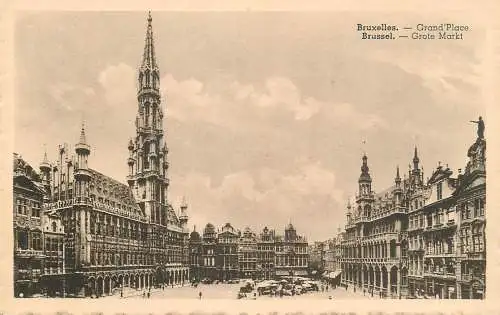 Postcard Belgium Bruxelles Grand Place