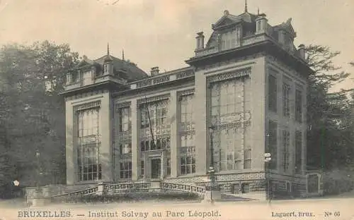 Postcard Belgium Bruxelles institut Solvay au parc Leopold