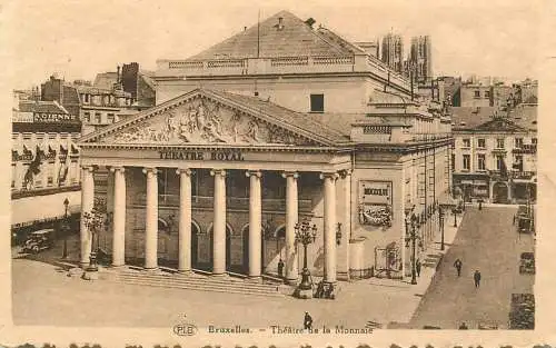 Postcard Belgium Bruxelles theatre de la Monnaie