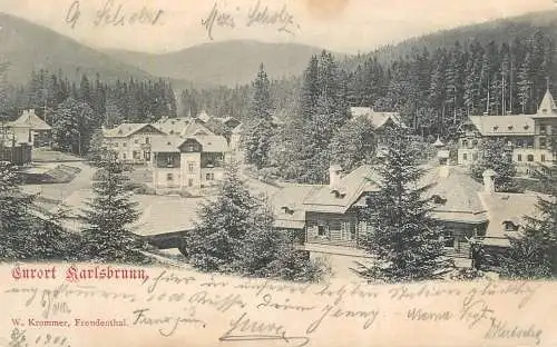 Kurort Karlsbrunn to Brasso Romania 1901