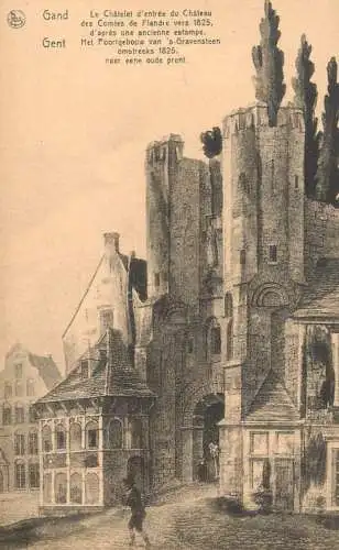 Postcard Belgium Gand le Chatelet du Chateau