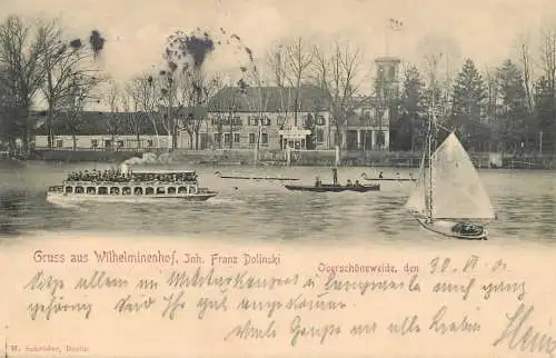 Wilhelminenhof Franz Dolinski AK Berlin-Oberschöneweide, Gasthaus Wilhelminenhof 1901