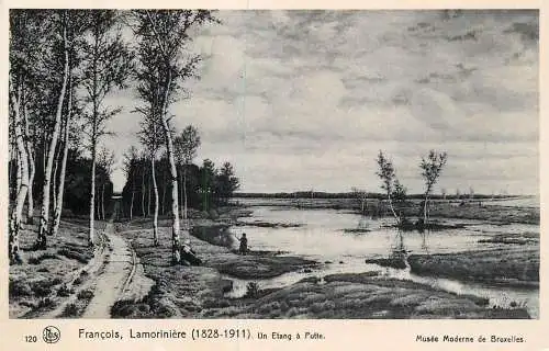 Postcard Belgium Francois Lamoriniere un etang a putte