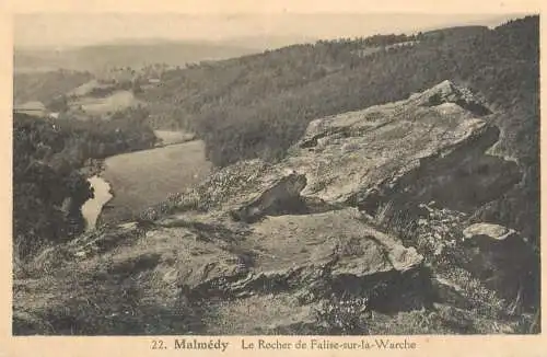 Postcard Belgium Malmedy le Rocher de Falise sur la Warche