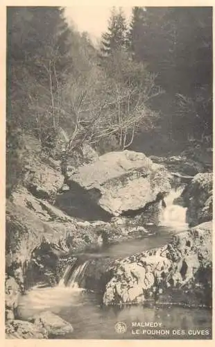Postcard Belgium Malmedy cascade du Trop Plein du Barrage de la Warchele Pouhon des cuves
