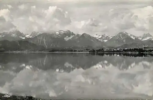 Germany Lech Speicher bei Rossthaupten-Fussen mit Alpenkette/ Allgau