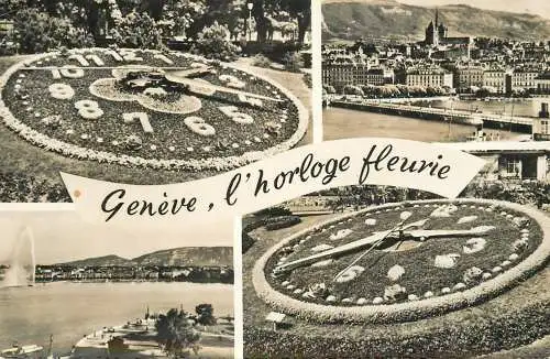 Switzerland Geneve l'Horologe fleurie multi view