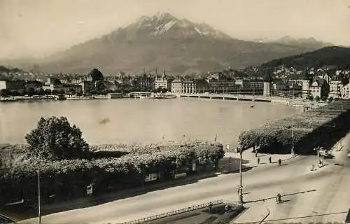 Switzerland Luzern Seebrucke und Schweizerhofquai