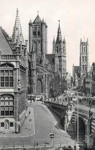 Belgium Gent Eglise St Nicolas, Beffroi & Eglise St Bavon
