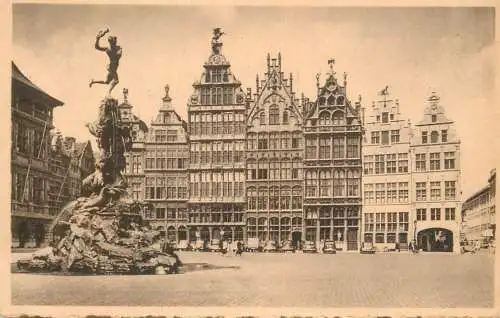 Belgium Antwerpen Grand Place & Fontaine Brabo