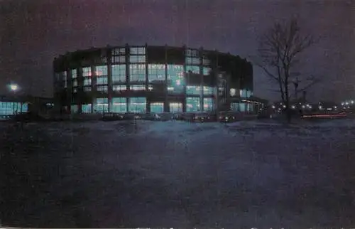 Russia Leningrad "Jubilee Sports" Palace nocturnal view